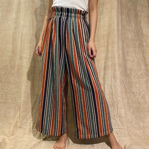Moon River Vertical stripe paperbag pant
